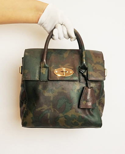 Cara Backpack, &pound;475, Handbags, Green, Leather, Front view